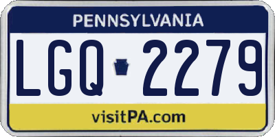 PA license plate LGQ2279