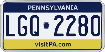 PA license plate LGQ2280