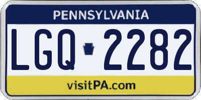 PA license plate LGQ2282