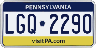 PA license plate LGQ2290