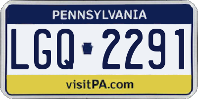 PA license plate LGQ2291