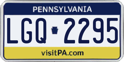 PA license plate LGQ2295