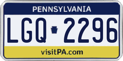 PA license plate LGQ2296