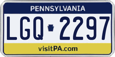 PA license plate LGQ2297