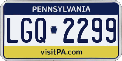 PA license plate LGQ2299