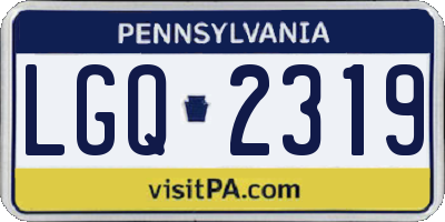 PA license plate LGQ2319