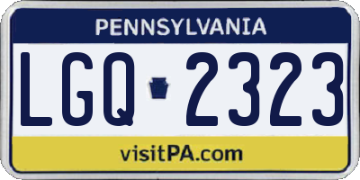 PA license plate LGQ2323