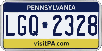 PA license plate LGQ2328