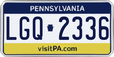 PA license plate LGQ2336