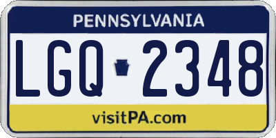 PA license plate LGQ2348
