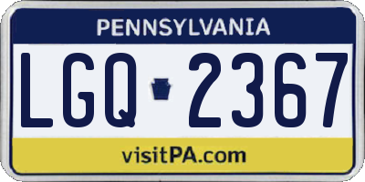 PA license plate LGQ2367