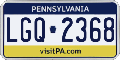 PA license plate LGQ2368