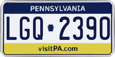 PA license plate LGQ2390