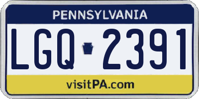 PA license plate LGQ2391