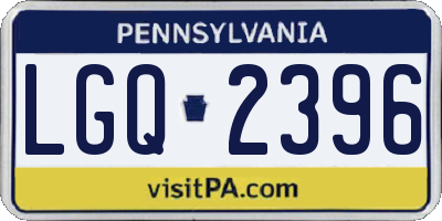 PA license plate LGQ2396