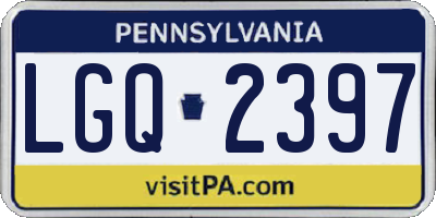 PA license plate LGQ2397