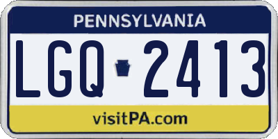 PA license plate LGQ2413