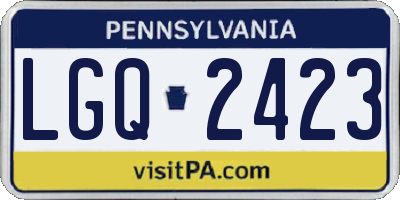 PA license plate LGQ2423