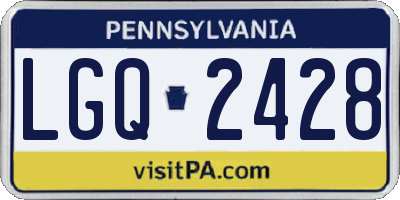 PA license plate LGQ2428