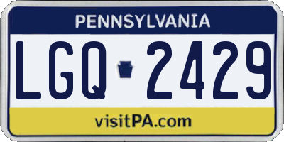 PA license plate LGQ2429