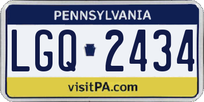 PA license plate LGQ2434