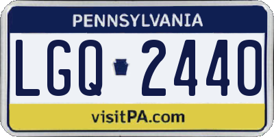PA license plate LGQ2440