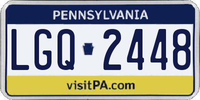 PA license plate LGQ2448