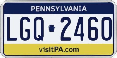 PA license plate LGQ2460