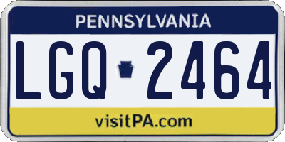 PA license plate LGQ2464