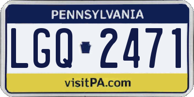 PA license plate LGQ2471