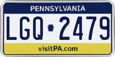 PA license plate LGQ2479