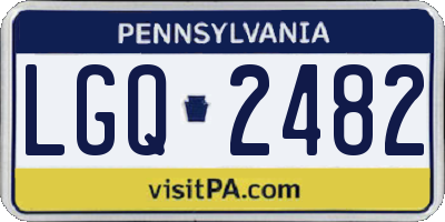 PA license plate LGQ2482
