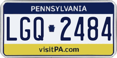 PA license plate LGQ2484