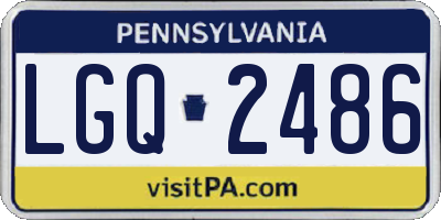 PA license plate LGQ2486