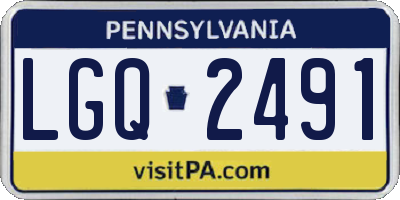 PA license plate LGQ2491