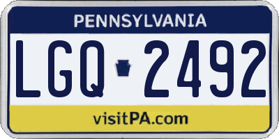 PA license plate LGQ2492