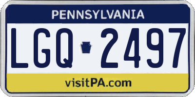 PA license plate LGQ2497