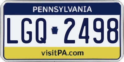 PA license plate LGQ2498