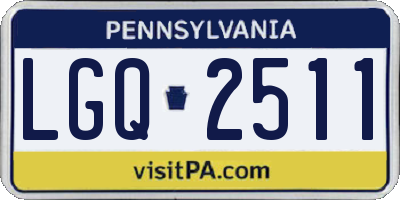 PA license plate LGQ2511