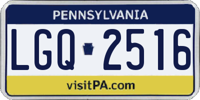 PA license plate LGQ2516