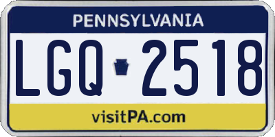 PA license plate LGQ2518