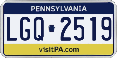 PA license plate LGQ2519