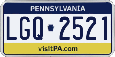 PA license plate LGQ2521