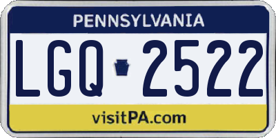 PA license plate LGQ2522