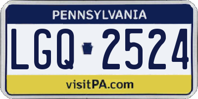 PA license plate LGQ2524