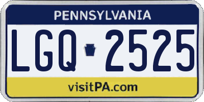 PA license plate LGQ2525