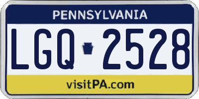 PA license plate LGQ2528