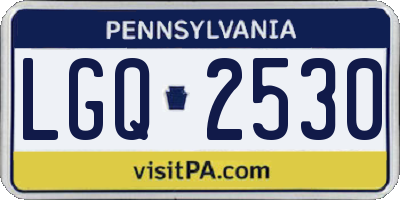 PA license plate LGQ2530