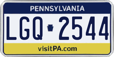 PA license plate LGQ2544