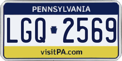 PA license plate LGQ2569